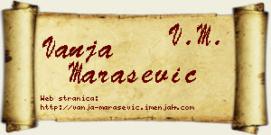 Vanja Marašević vizit kartica
